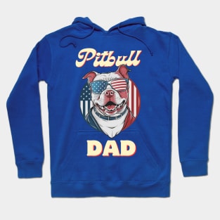 Pitbull Dad - USA Flag Hoodie
